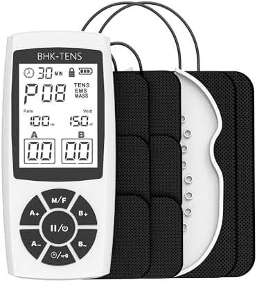 EMS Muscle Stimulator for Pain Relief Therapy, Electronic EMS TENS Unit Machine for Shoulder Pain Relief, Tens Massager for Neck Pain Relief, Sciatica Pain Relief by BHKTENS