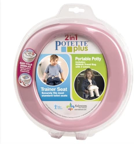 Kalencom Potette Plus 2-in-1 Travel Potty Trainer Seat Pastel Pink - Image 2