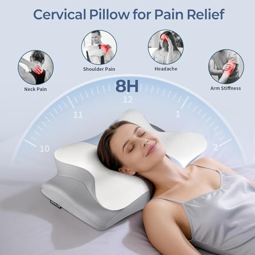 Cervical Pillow for Neck Pain Relief, Ergonomic Neck Pillow for Sleeping - Image 2