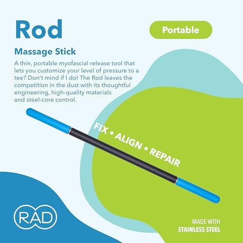 RAD Rod – Deep Tissue Massage Roller Stick – Myofascial Release Tool for Legs, Back, Neck, Arms & Shoulders – Muscle Roller for Mobility & Recovery - Image 5