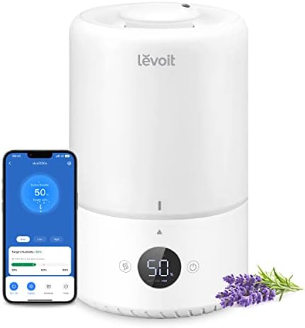Levoit Smart Cool Mist Top Fill Humidifiers for Bedroom with Sensor, 3L by Unknown