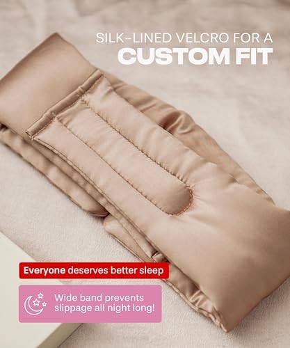 Colorado Home Co Cozy Silk Eye Mask - Blackout, Adjustable for Side Sleepers & Travel, Cloud Eye Covers, Mauve - Image 4