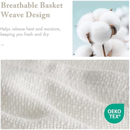 Madison Park 100% Cotton Breathable Queen Size Blanket for Bed, Cream - Image 3