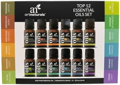 ArtNaturals Top 12 Essential Oils Set, 12 x 10 mL by ArtNaturals