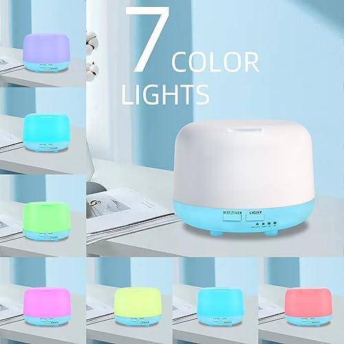 Marchred 300ML Essential Oil Diffuser with Remote Control, 7 LED Color Changing Light, 8 Hour Cool Mist Fragrance Air Humidifier - Image 3