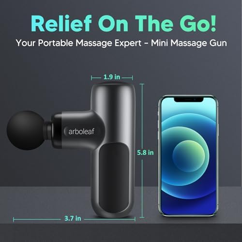 arboleaf Mini Massage Gun Deep Tissue Percussion for Back Pain, with Case - Image 2