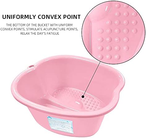 Ownest Foot Bath Spa,Water Spa and Foot Massage, Sturdy Plastic Foot Basin for Soaking Foot,Toe Nails, and Ankles,Pedicure,Portable Foot Tub-Pink - Image 4