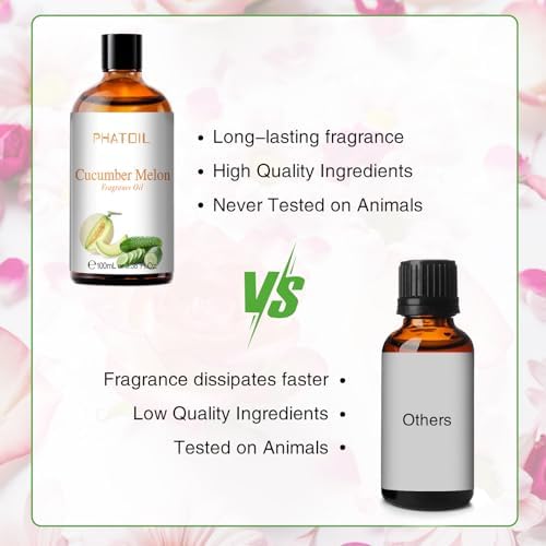 PHATOIL Cucumber Melon Fragrance Oil for Diffuser Aromatherapy 3.38FL.OZ - Image 4
