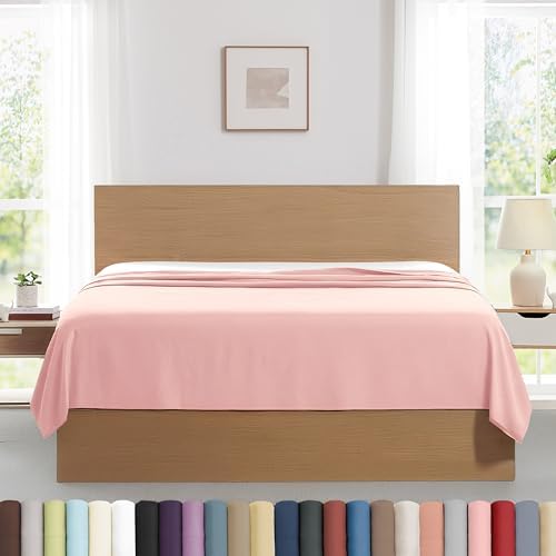 Southshore Fine Living 2-Pack Twin XL Flat Sheets Only Microfiber Pink by SouthshoreFineLivingInc