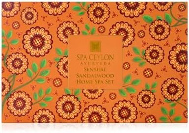 SPA CEYLON Sensual Sandalwood Home Spa Set | Body Care Set & Mini Travel Bag | Organic Self-Care Set | Vegan | Ayurveda Gifting - Image 4