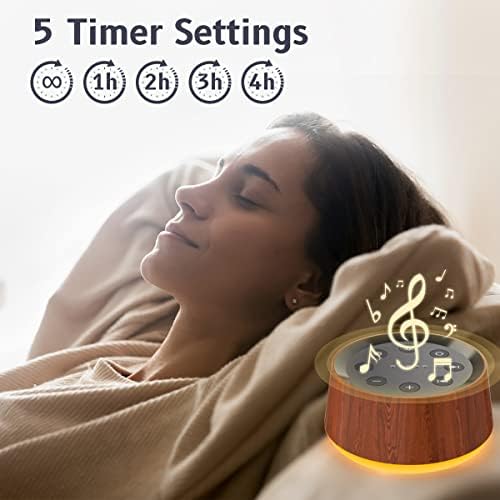 Brown Noise Sound Machine with 30 Soothing Sounds 12 Colors Night Light White Noise Machine for Adults Baby Kids Sleep Machines with 36 Volume Levels Memory Function 5 Timers for Home Office Travel - Image 6