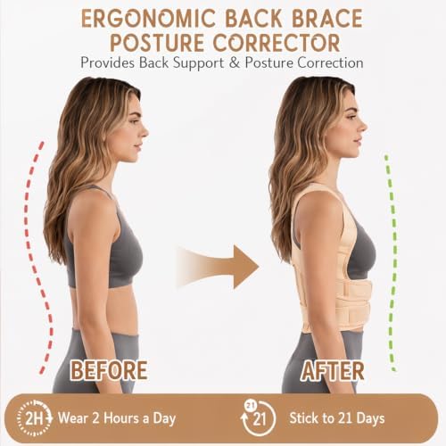 Posture Corrector for Women 2-in-1 Adjustable Full Back Brace Support - Image 3