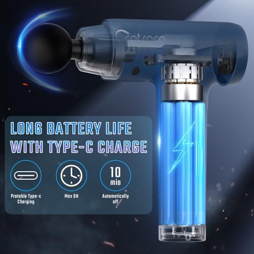 cotsoco Massage Gun Deep Tissue, Fathers Day Dad Gifts, Muscle Massage Gun with 9 Attachment Heads 20 Speeds & Silent Brushless Motor for Pain Relief, Handheld Percussion Back Massager Gun - Image 4