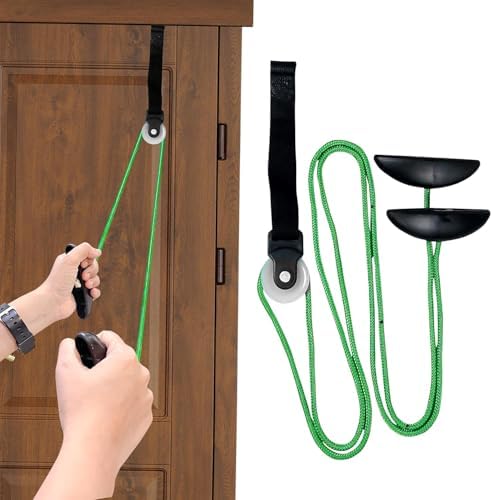 AARAM Pulley with Rope and Door Strap, Easy to Use Exercise Equipment for Frozen Shoulder and Hand/Arm Exercise Material Nylon Plastic, Smooth Action Pulley by AARAM
