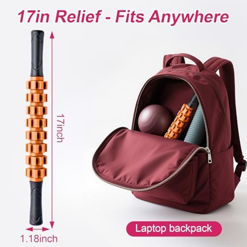ZanLLW Muscle Roller Stick, Muscle Roller, Liposuction Massage Roller for Lymphatic Drainage, Massager Stick for Relief Muscle Soreness, Trigger Points, Help Exercise Runner Legs, Back Recovery - Image 6