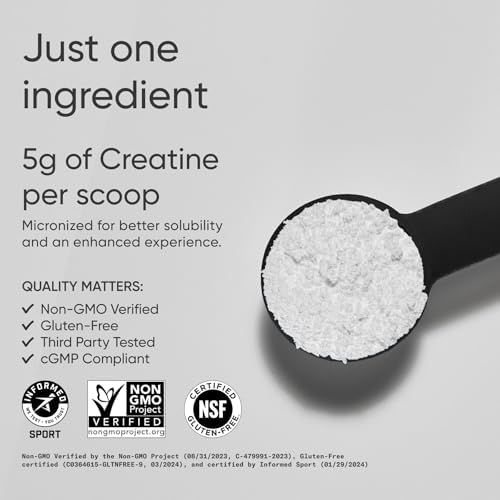 Sports Research® Creatine Monohydrate Powder 5g, Unflavored (60 Servings) - Image 2