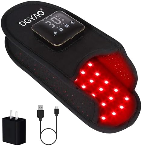 D MAX Cordless Foot Slipper Red Light Therapy, Near Infrared Therapy for Feet Pain Relief, with Battery Pulse Therapy (Single) by DGYAO
