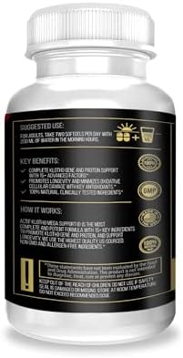 ACTIF Klotho Mega Support with 20+ Advanced Factors for Longevity Support - Non GMO, Made in USA, 90 Count - Image 3