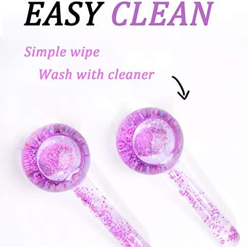 ICE BEAUTY BALLS for FACIAL, 2PCS Purple Facial Roller for Cold Facial Massage Face Roller Balls with Anti-Freeze Liquid to Reduce Puffiness, Pores, Wrinkles… - Image 5
