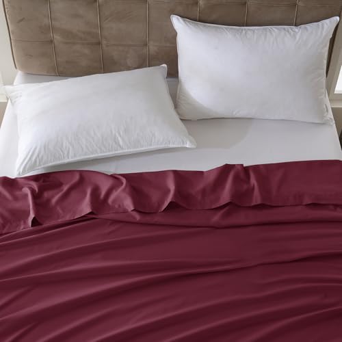 ZPECC Bulk Flat Sheets Only Queen Size 6 Pack, Easy Sort Top Bed Sheet by Color-Coded Label, Soft Durable Brushed Microfiber Fabric Hotel Airb&bs Essentials for Hosts, 90"x102", Burgundy - Image 7