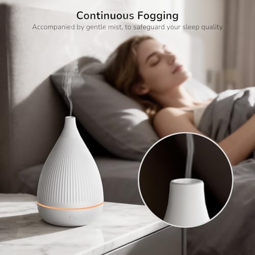Ultrasonic Essential Oil Diffuser, Home Fragrance Aroma Diffuser with Auto Shut-Off, Color Change Night Light & Ultra-Quiet Operation, BPA-Free Portable Aromatherapy Humidifier for Home (White) - Image 4