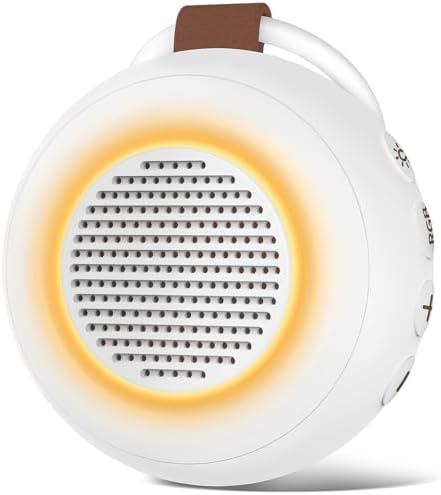 Sound Machine Noise Machine with 30 Soothing Sounds 12 Night Lights 4 Timers Memory Function 32 Level Volumes Rechargeable Battery for Sleeping Working Relaxing for Baby Adults Kids White by Unknown