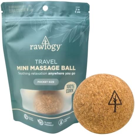Travel Cork Massage Ball | Lightweight, Sustainable Alternative to Lacrosse Ball for Muscle Pain Relief (1.9 Inch (Pack of 1), Sanded Cork) by Rawlogy%C2%AE