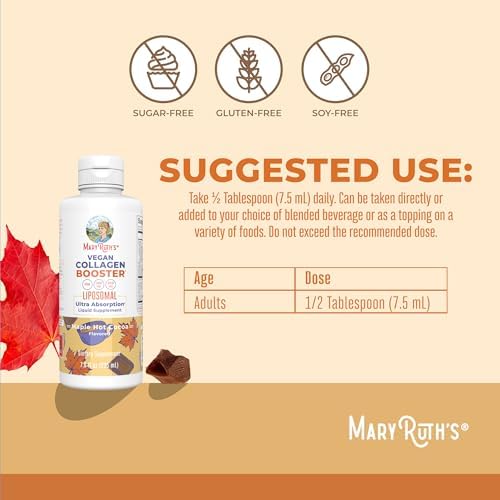 MARYRUTH'S Vegan Collagen Booster Liposomal, Sugar Free, Non-GMO, 7.6 Fl Oz - Image 3