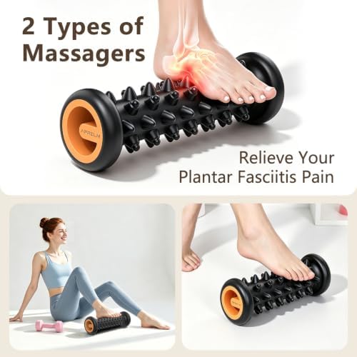 APRELM Foot Massager Roller Set for Plantar Fasciitis Relief, Professional 2-Pack (Beginner & Enhanced), Foot Roller for Home Office, Gifts for Mom Dad Friends - Image 3
