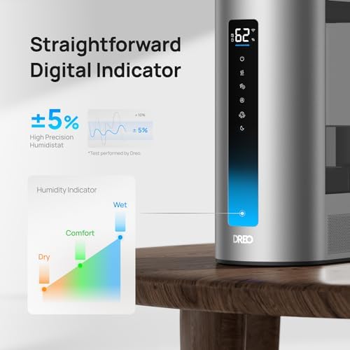DREO 6L Smart Humidifiers for Bedroom, Warm & Cool Mist for Large Room - Image 4