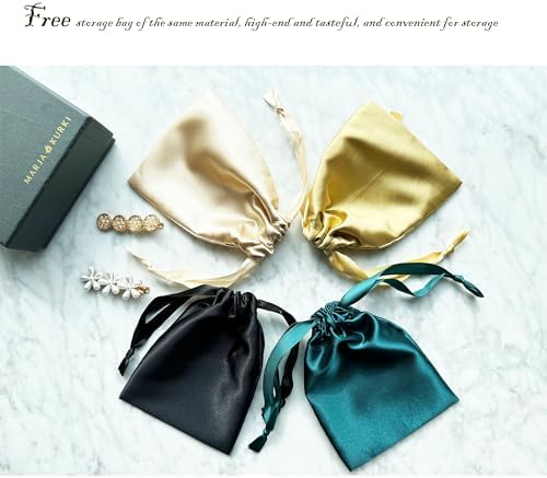 [1 Pack] QSYW Sleep Masks, Satin Eye Mask for Sleeping - Silky Eye Masks Bulk with Storage Bag & Elastic Strap,Golden - Image 5