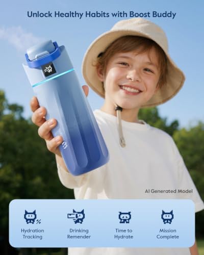 WATERH BOOST Kids Smart Water Bottle with Reminder & Tracker, 16oz - Image 2