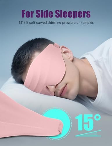 Sleep Eye Mask for Men Women, EVA BELLE Light Blocking Sleeping Mask for Side Sleeper, 3D Contoured Cup Night Blindfold, Lash Extensions 3D Sleeping Mask with Adjustable Strap for Travel, Night & Nap - Image 4