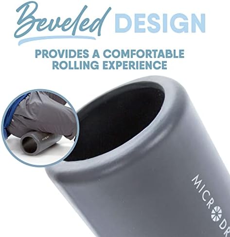 MICRODRY Deluxe Fitness Foam Back Roller for Muscle Relief, Roller for Yoga, Stretching, Deep Tissue Firm Massage & Trigger Point Release, Exercise Workout at Home or Gym, 13x5.3, Light Grey - Image 6