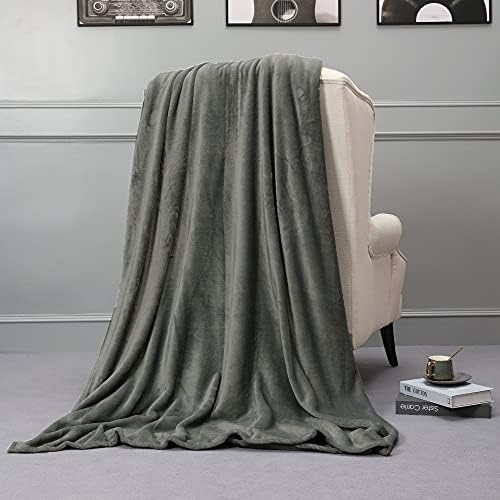NANPIPER Fleece Blankets, Super Soft Flannel Queen Size Blanket for Bed, Luxury Cozy Microfiber Plush Fuzzy Blanket,Grey - Image 5