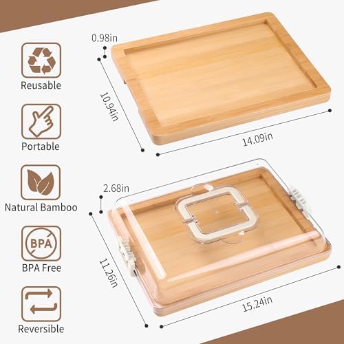 CAWIU Portable Charcuterie Board with Lid, Travel Cheese Board & Snack Tray - Image 5