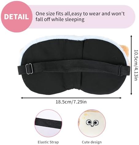 PERFECTSIGHT Sleep Eye Masks, Cute Penguin Sleep Eye Cover Lightweight Adjustable Eyeshade Mask Cover for Women Kids Girls Sleep Travel Nap, Toast Headphone - Image 6