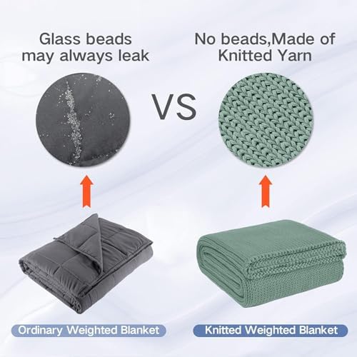 Guohaoi Knitted Weighted Blanket for Adults, 48"x72" 10lbs Full/Queen Size - Image 5