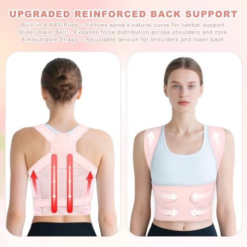 Back Brace Posture Corrector for Women and Men, Back Shoulder Support Belt - Image 2