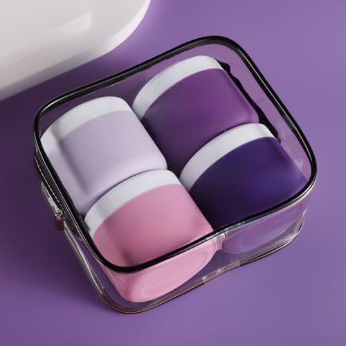 Kuangre Travel Containers for Toiletries, Silicone Cream Jars BPA-Free, Leak-proof 3oz Travel Size Containers, Portable Size Silicone Jars with Lid for Cosmetic Face Hand Body Cream (4 Pack) - Image 7