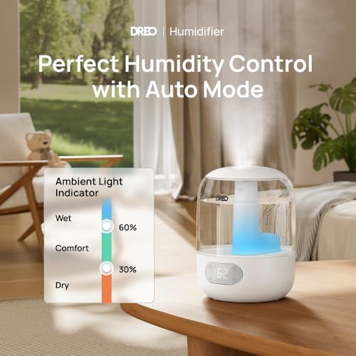 DREO 3L Humidifiers for Bedroom, 30H Runtime, 26 dB Quiet, New Edition - Image 2