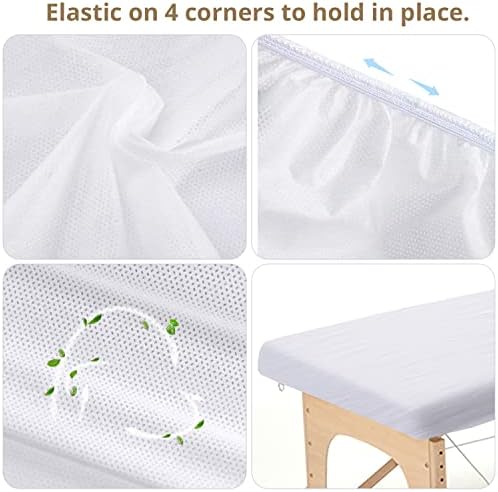 25PCS 84x35inch Disposable Fitted Massage Table Sheets with Elastic, Soft - Image 2