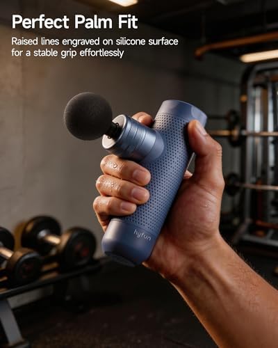 N1 Super Mini Massage Gun, Ultra-Compact Deep Tissue Massage Gun, Portable Travel Handheld Massager, Men & Women Muscle Recovery, Percussion Massager Quiet for Home, Gym, Office, Blue - Image 4