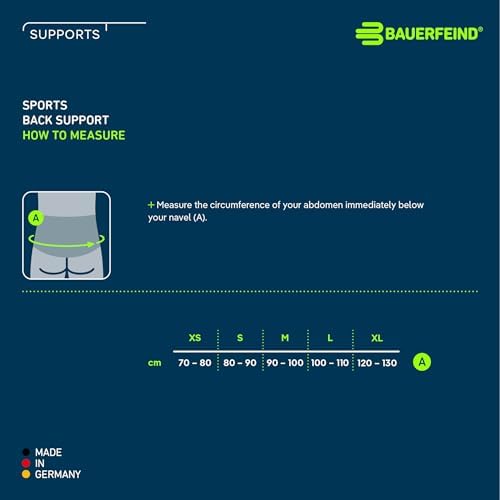 Bauerfeind Sports Back Support - Breathable Compression - Back Panel Features Anatomically Contoured Pad with Nubs for Massaging Effect - Air Knit Fabric Breathable, Durable, Washable - Image 6