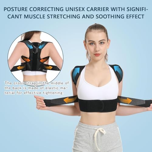 Back Brace Posture Corrector, Adjustable Posture Back Brace, Men/Women back posture corrector, Upper and Lower Back Pain Relief - Scoliosis, Hunchback, Spine Corrector (M) - Image 3