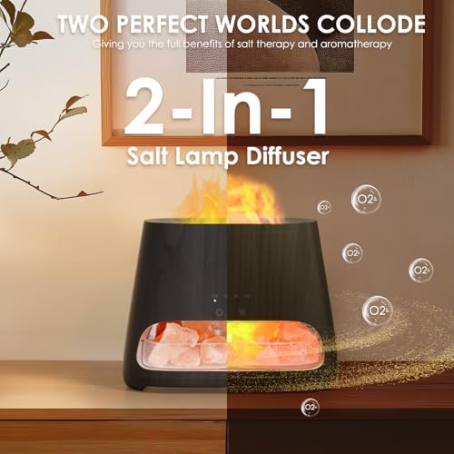 SALKING 2-in-1 Essential Oil Diffuser for Home, 150ml Salt Lamp Diffuser - Image 3