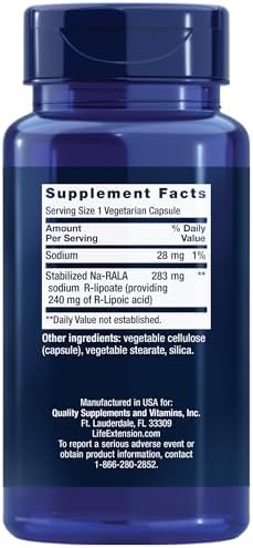 Life Extension Super R-Lipoic Acid, Healthy Aging, oxidative Stress Defense, with 240 mg Active R-Form, Gluten-Free – Non-GMO – Vegetarian – 60 Capsules (Pack of 2) - Image 2