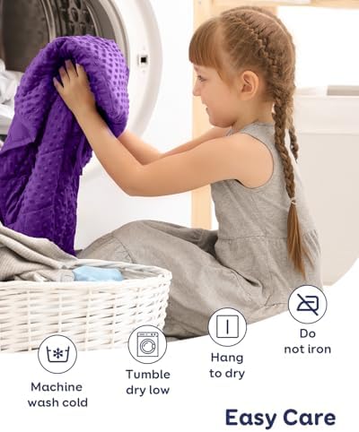 Kivik 7lbs Weighted Blanket, Cooling Soft Minky Dot Heavy Blankets, 41"x60" - Image 6