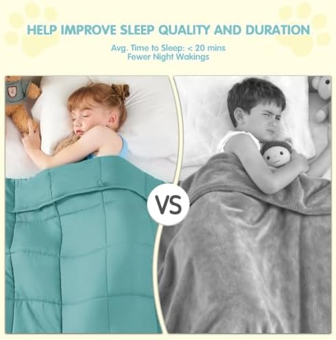 yescool Teal Weighted Blanket 3 Pounds Cooling Weighted Lap Blanket, Small Heavy Blankets, Weighted Throw Blanket Gifts for 20-40lbs, 36"x48" - Image 2