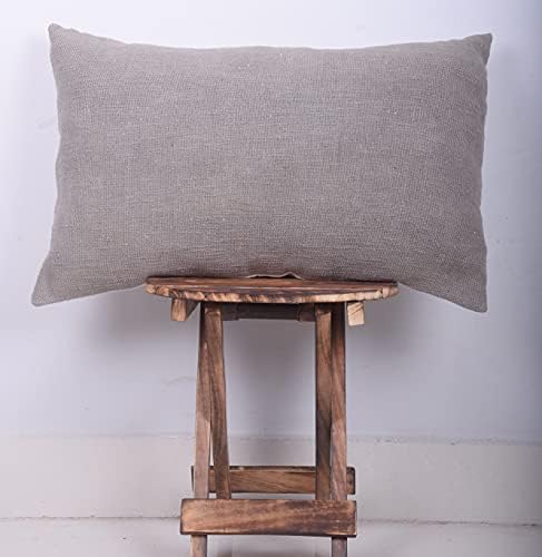 Trade Star 22x14 Solid Grey Pillow Cover 100% Cotton Farmhouse Throw Pillow Case Lightweight Pillow Shams Tribal Home Decor Mudcloth Lumbar Back Rest Cushion Case - Image 3